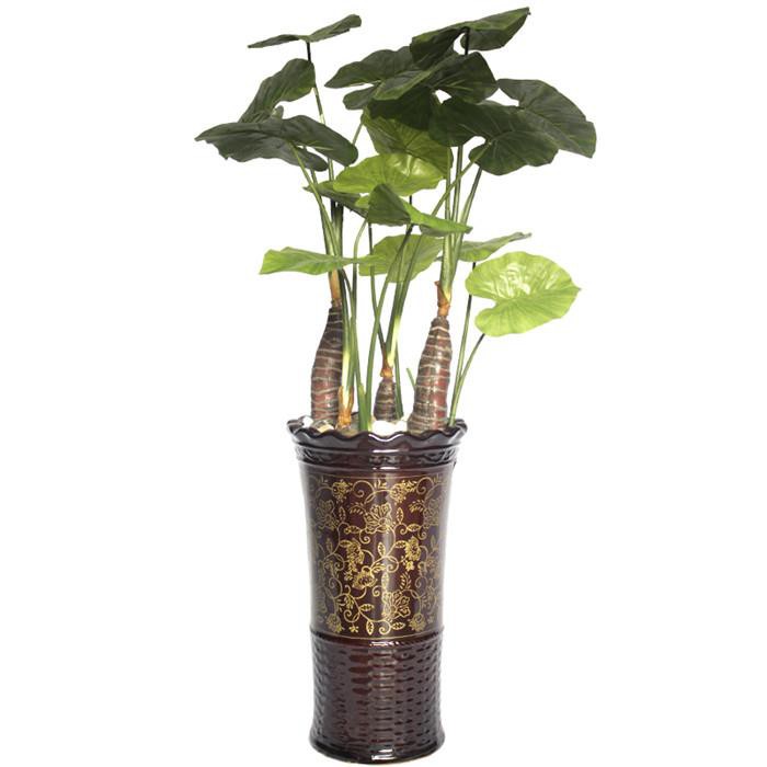 Umjetne biljke Colocasia Esculenta u saksiji