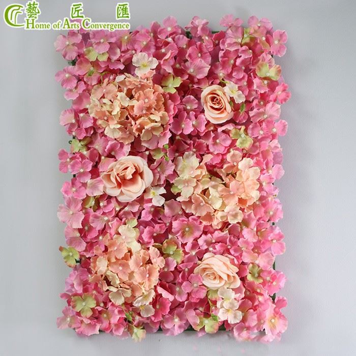 Silk Hydrangea Flower Wall
