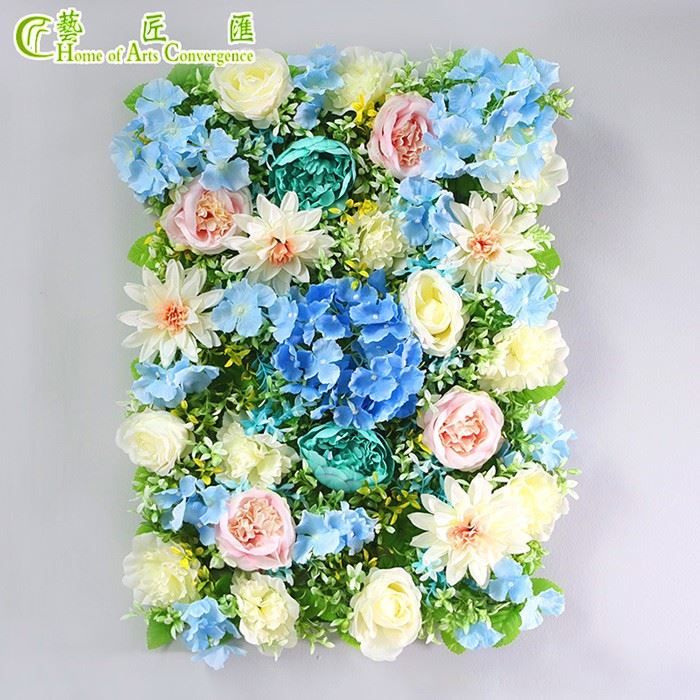 Silk Hydrangea Flower Wall