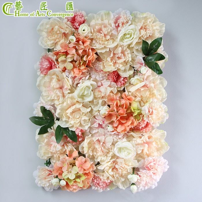Silk Hydrangea Flower Wall
